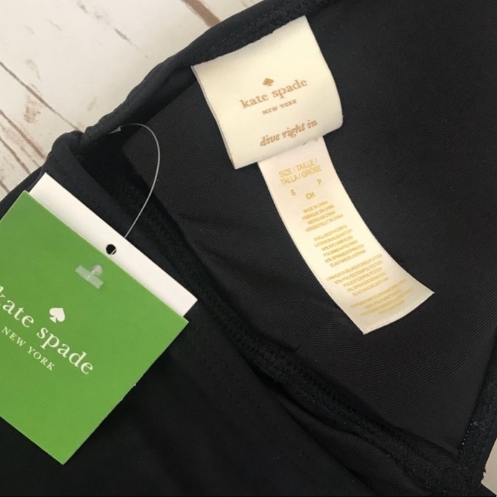Kate Spade black Embroidery Halter Swimsuit - Picture 5 of 6